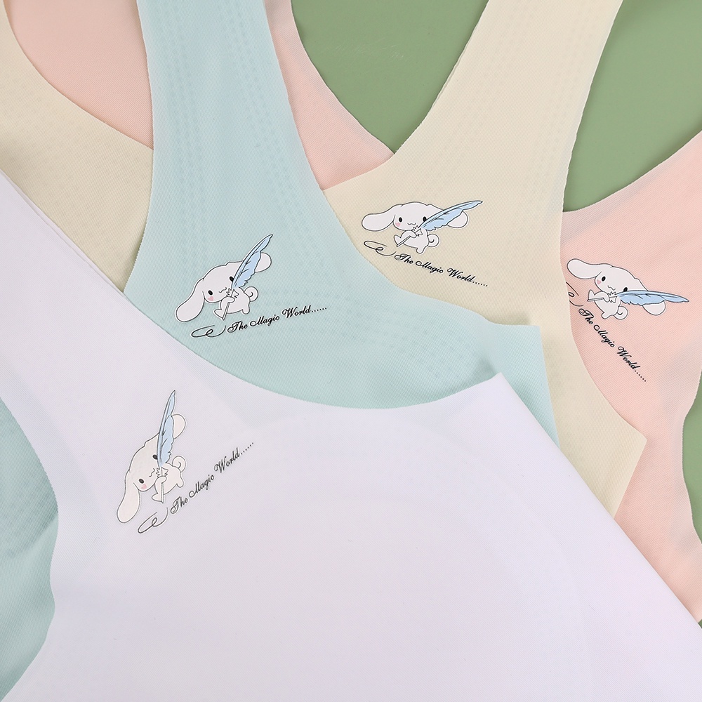 Áo Lót Thể Thao Bằng Lụa Băng Thoáng Khí Màu Sắc Kẹo Ngọt Dành Cho Bé Gái Tuổi Teen