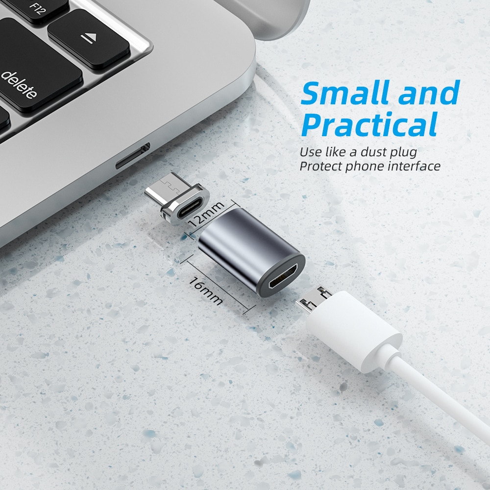 Đầu chuyển đổi sạc ANKNDO Type C / Micro USB có nam châm thích hợp cho điện thoại Samsung