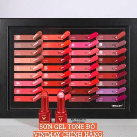 SƠN GEL TONE ĐỎ VINIMAY CHÍNH HÃNG 36 MÀU SON CÁC THƯƠNG HIỆU NỔI TIẾNG