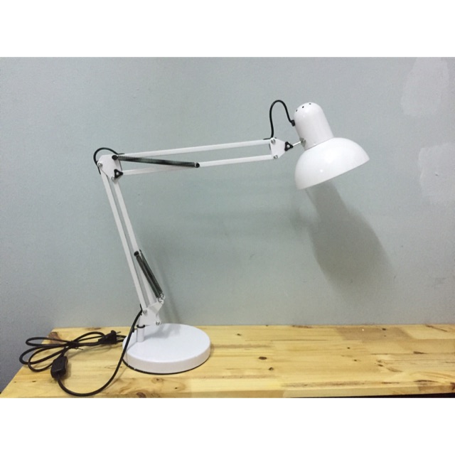 Đèn để bàn - đèn bàn làm việc DPX06  loại cao 95cm, chao to đủ màu kèm bóng LED