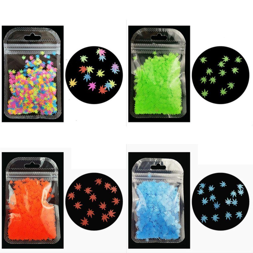 OCEANMAP Phụ Kiện Trang Trí Móng Tay 3D DIY Hình Chiếc Lá Dễ Thương Xinh Xắn