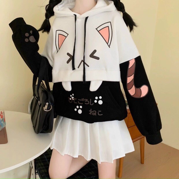 Áo khoác, áo hoodie unisex nam nữ nỉ ngoại chú mèo nổi giận cute năng động thời trang học đường