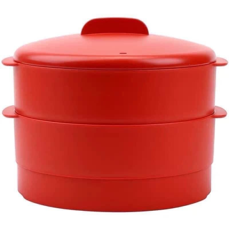 Xửng hấp 2 tầng Tupperware♥️xửng hấp Tupper♥️xửng hấp kèm đế tre Tup♥️xửng tup