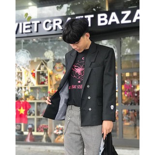 Áo blazer đen