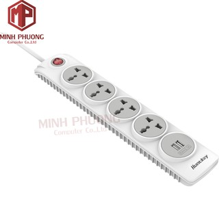 Ổ cắm điện đa năng Huntkey SZN507 4 chân/2 USB chống sét