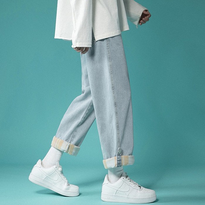 Quần Baggy Jean Nam Nữ Chất Bò Cao Cấp Ống Rộng Suông Họa tiết Cực Chất QJ02 | BigBuy360 - bigbuy360.vn