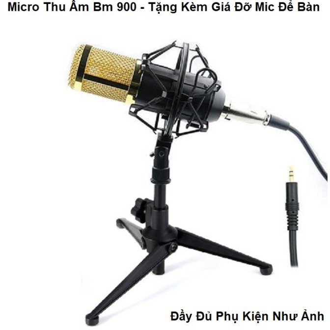 Combo Micro Bm 900 + Sound Card V8, Tặng Giá Đỡ Micro Để Bàn Và Tai Nghe Chụp Tai XB 450 - Trọn Bộ Thu Âm, Livestream