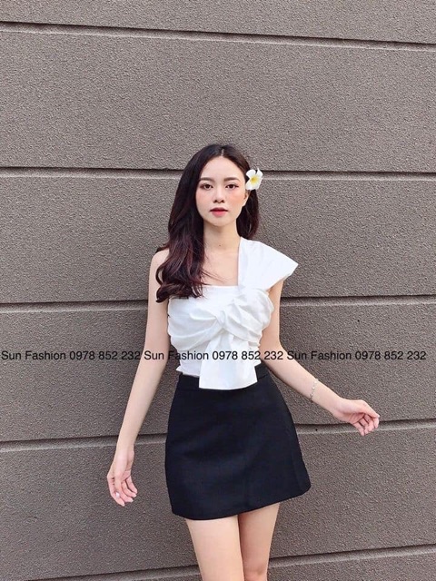 Sét áo nơ ngực chân váy chữ A | BigBuy360 - bigbuy360.vn