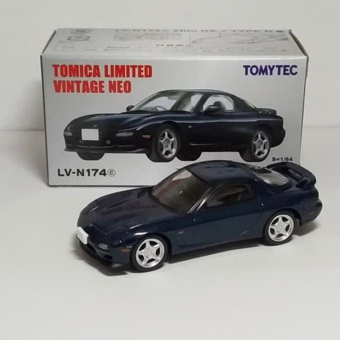 Mô Hình Xe Hơi Tomica Neo 174c Mazda Rx7 Màu Xanh Đậm Phong Cách Vintage