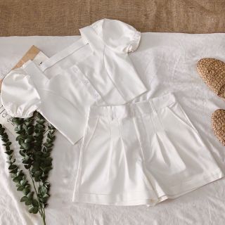 ZERASY - Sét quần sort + áo croptop dễ thương