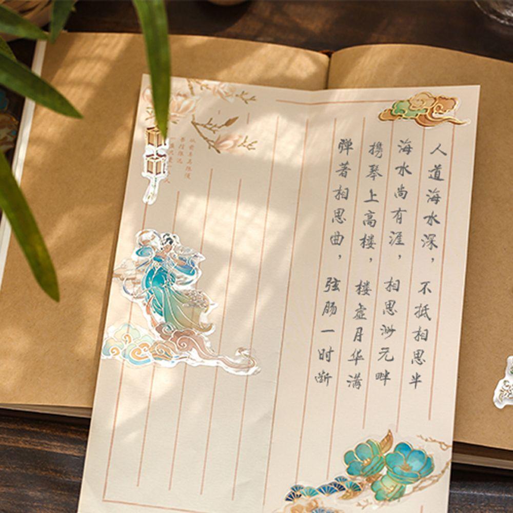 Miếng Dán Tường PVC Hình Hoa Sen Phong Cách Trung Hoa Dễ Thương DIY
