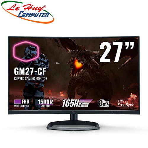 [Mã ELMSDAY giảm 6% đơn 2TR] Màn hình cong Cooler Master GM27-CF 27" VA 165Hz FullHD