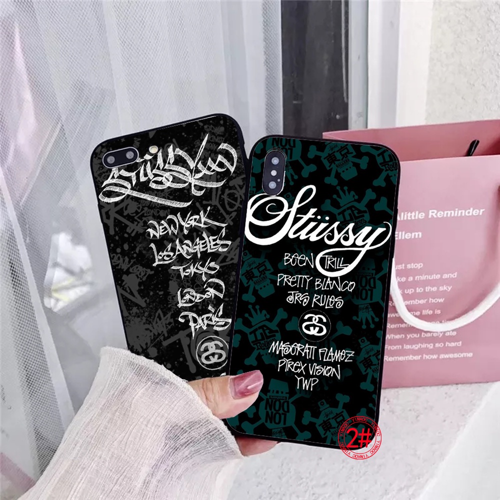Ốp điện thoại TPU dẻo 59GBY Stussy thích hợp cho iPhone 6 6S 7 8 Plus X XS XR 11 Pro Max