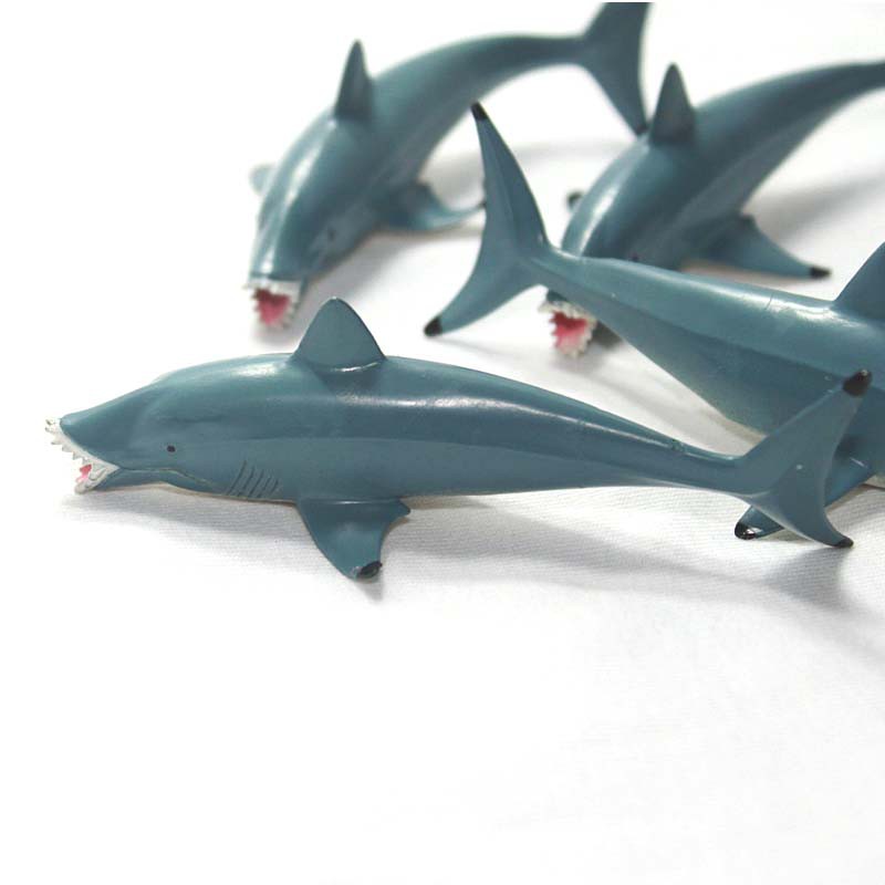 【Spot】safari simulation marine animal model toy chalky shears shark megalodon