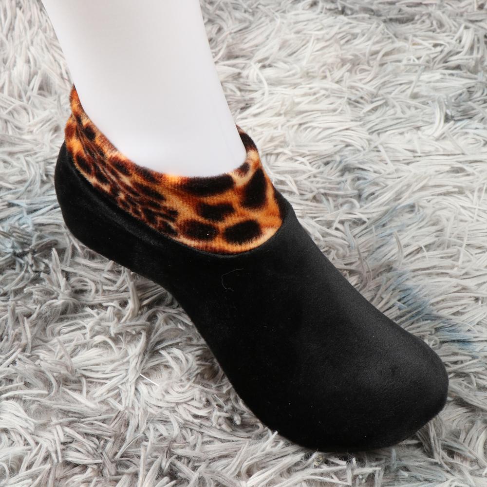 Vớ Chống Trượt Co Giãn In Họa Tiết Da Báo Thời Trang