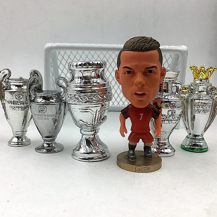 Mô hình cup Nha, WC, C1, giày vàng, quả bóng vàng trang trí tượng cầu thủ