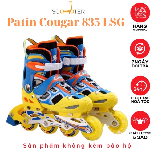 Giày trượt Patin Trẻ Em Cougar Cao Cấp, Giày Patin Cougar 835LSG