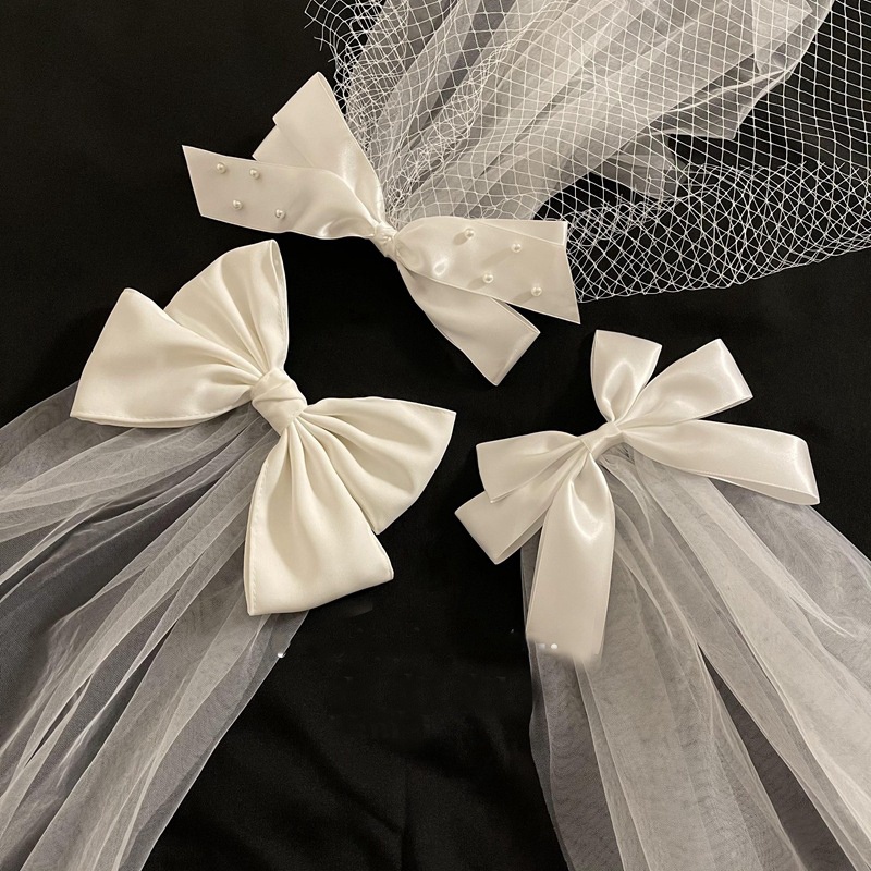 Mạng Che Mặt Hóa Trang Bằng Vải Tuyn Phối Ren Và Nơ