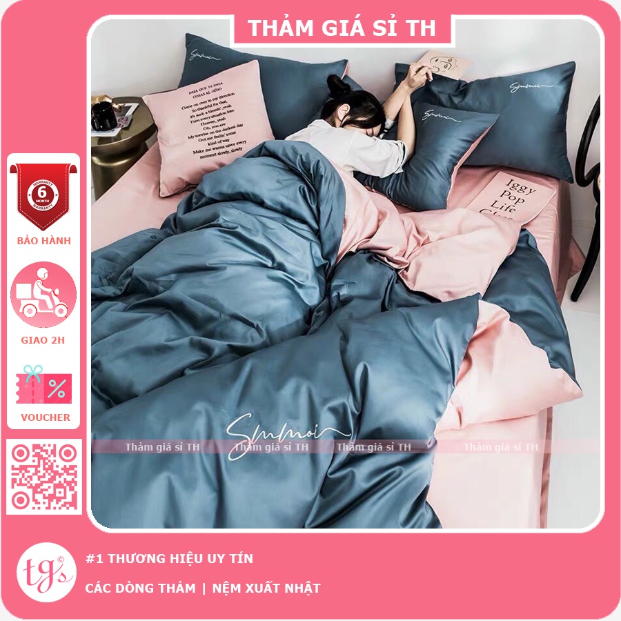 Ga bọc nệm topper, áo bọc 2 mặt chất liệu Lụa Hàn cao cấp kích thước 1m, 1m2, 1m4, 1m6, 1m8, 2m