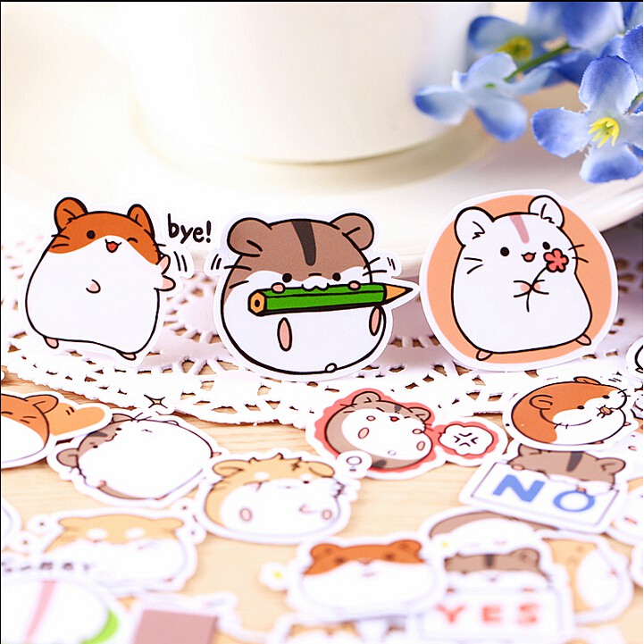 (DEAL 11.11) Túi 80 nhán dán sticker gấu dễ thương