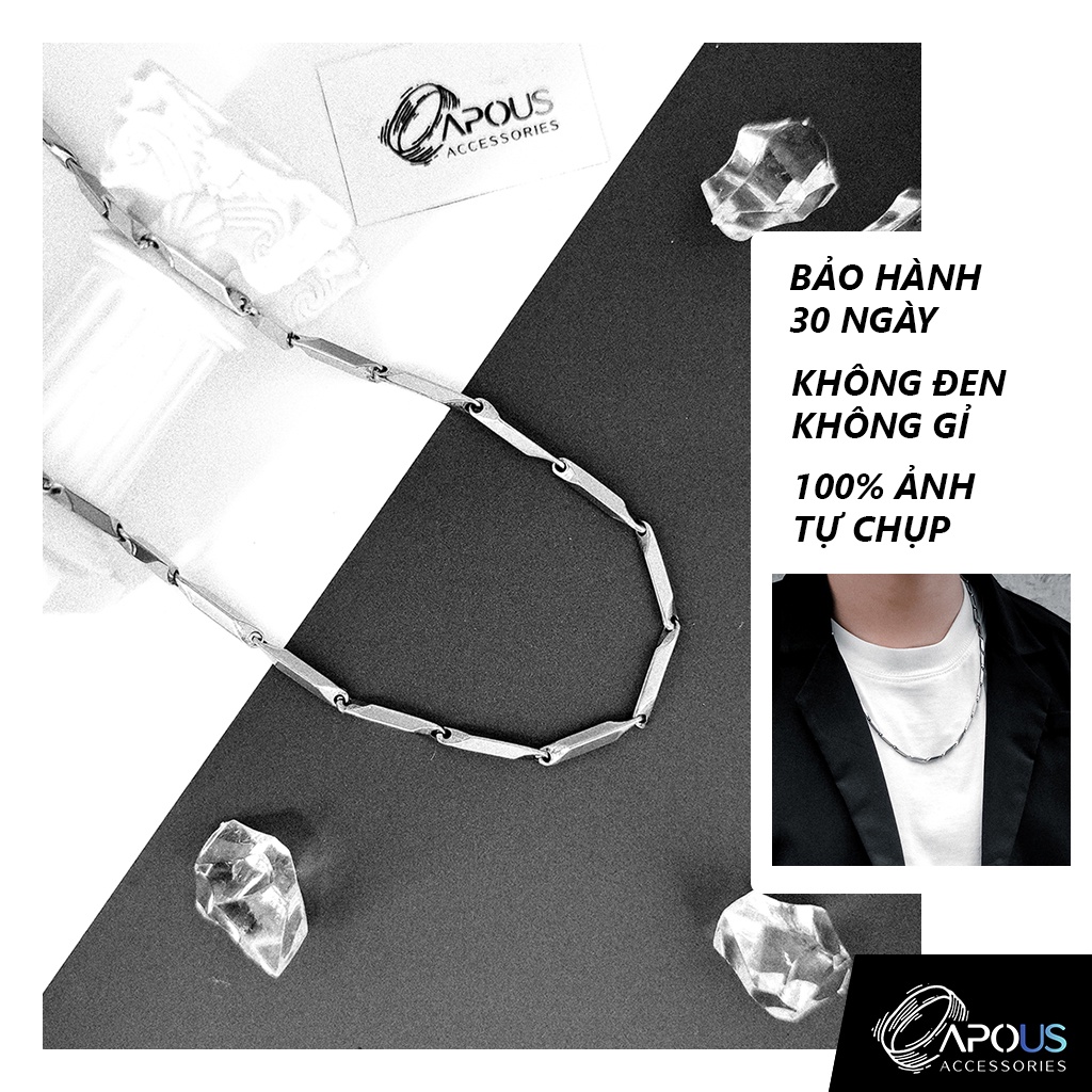 Dây chuyền nam nữ Xích Trơn Basic - Thép không gỉ - Phụ kiện trang sức Unisex Apous