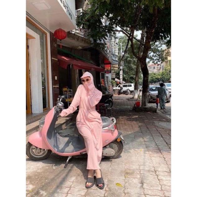 Xả Áo Choàng Chống Nắng Nữ - Áo Chống Nắng Nữ Toàn Thân Vải Thông Hơi Dáng Dài Chống Tia UV - FreeSize dưới 75kg | BigBuy360 - bigbuy360.vn