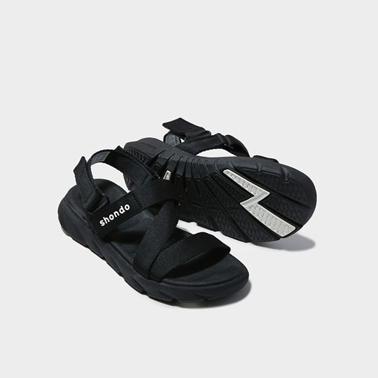 Giày Sandal Shondo Shat F6 Sport màu full đen Chính Hãng 100%