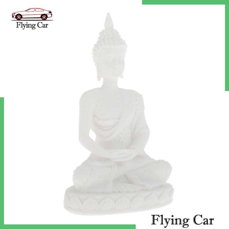 Mô Hình Tượng Phật Bằng Đá Cát Màu Bạc Trang Trí Nhà Cửa 2