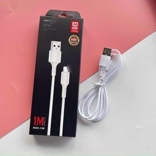Cáp sạc nhanh 3A WK-WDC 136 full box dài 1m dành cho ip/,ss,oppo,micro usb,type c
