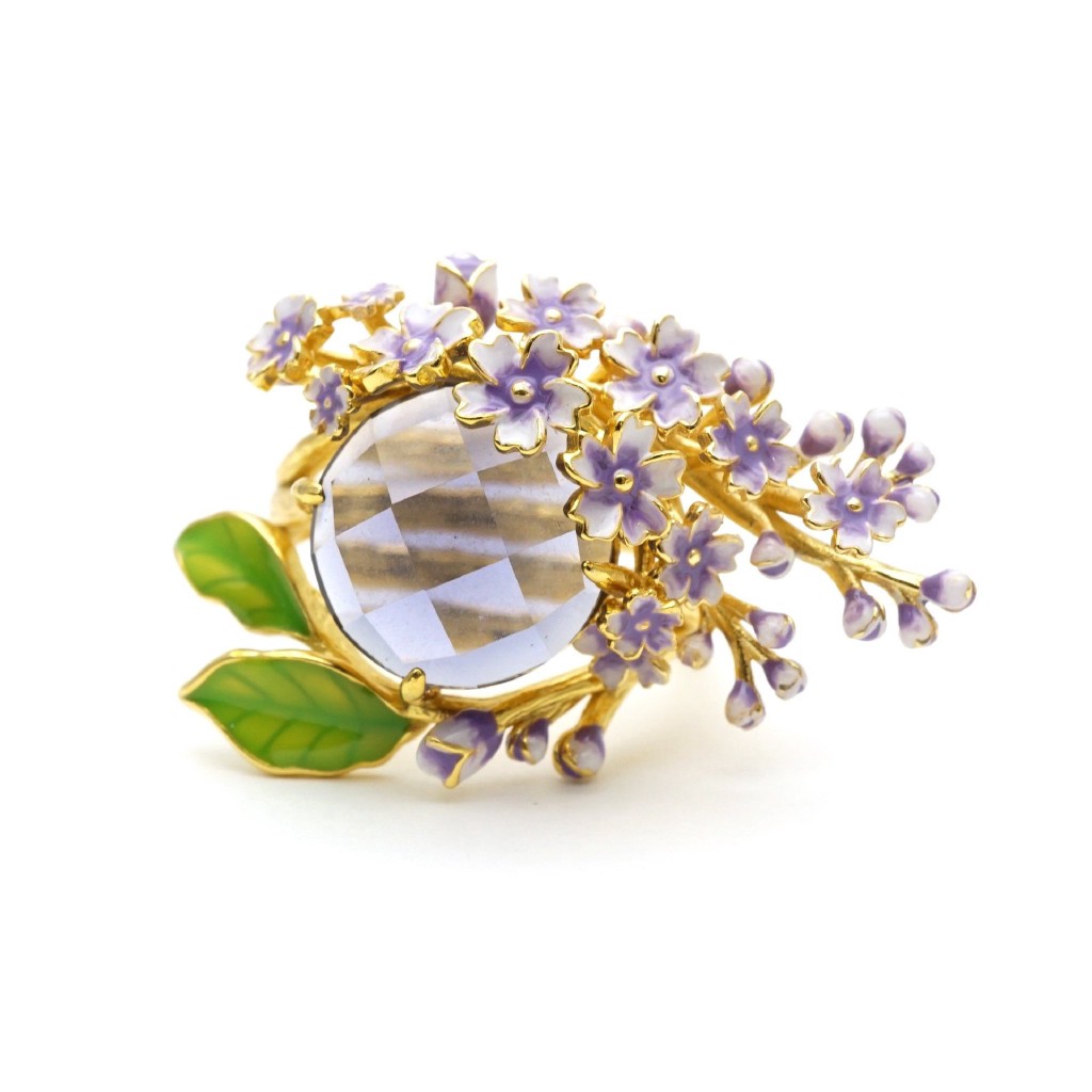 Nhẫn Đeo Tay Kim Loại Đính Đá Màu Hồng Xinh Xắn Cho Nữ