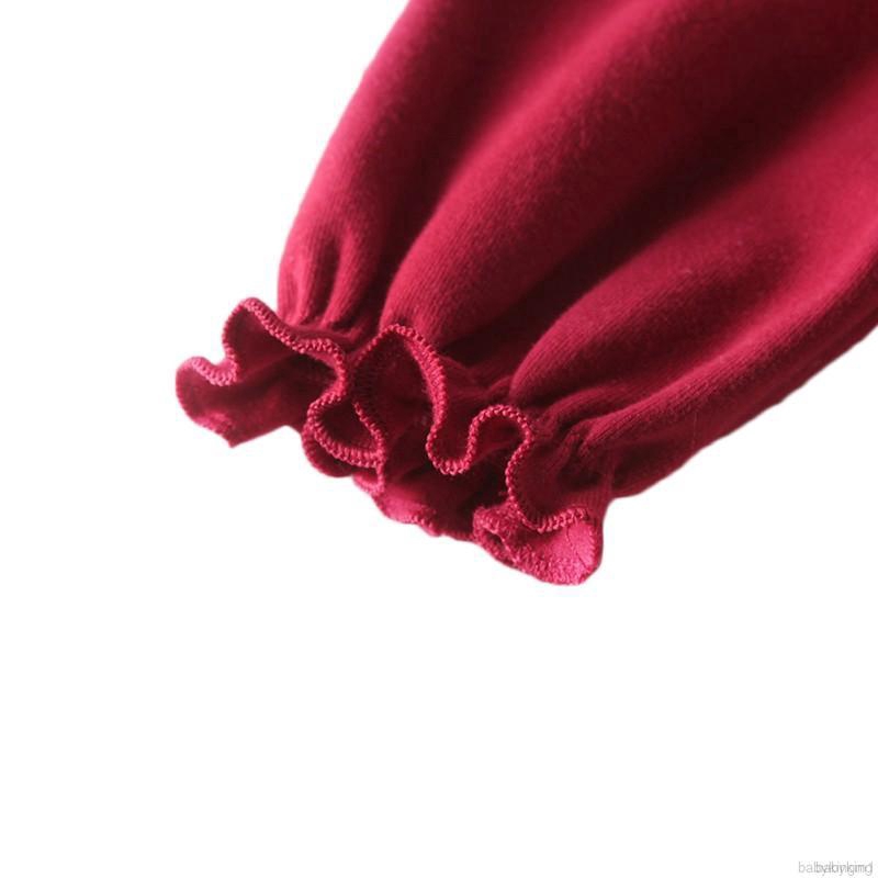 Bộ áo liền quần tay dài màu trơn + mũ nồi xinh xắn cho bé gái | BigBuy360 - bigbuy360.vn