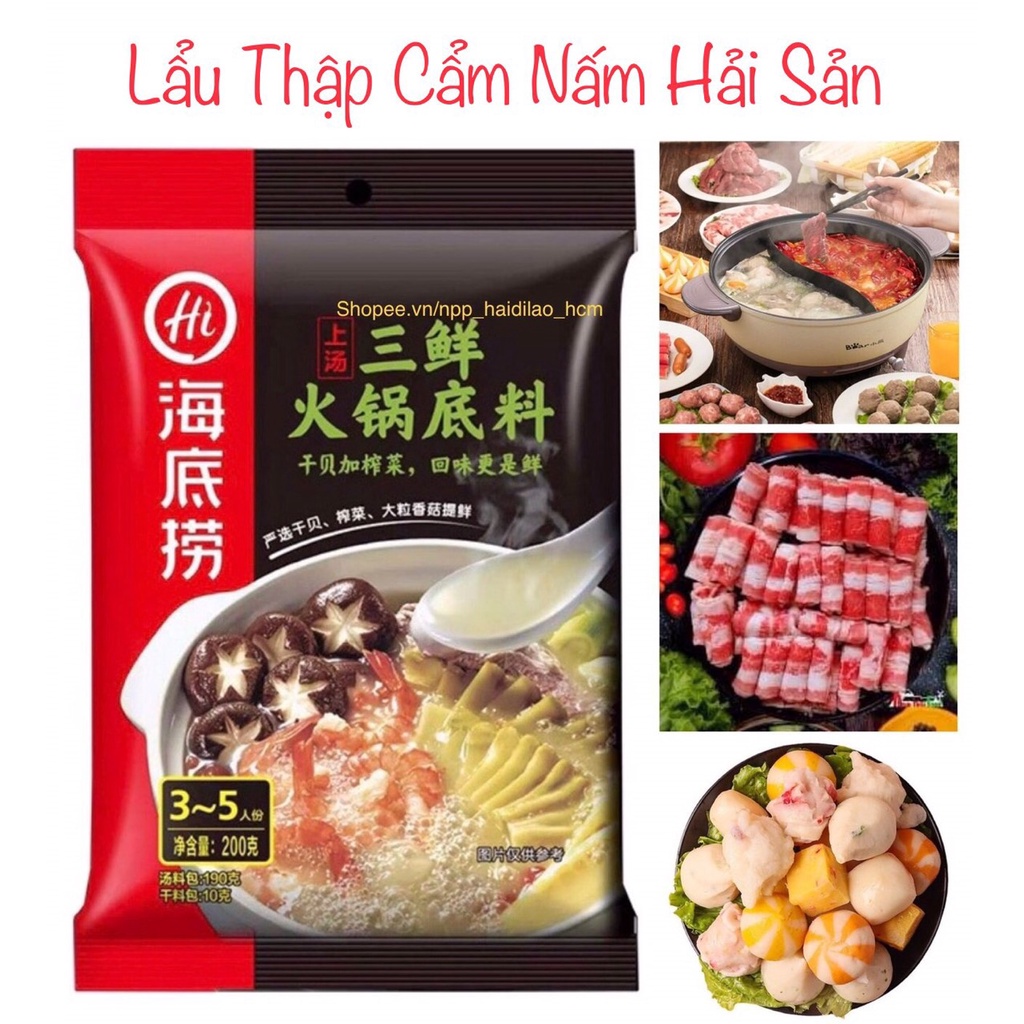 Lẩu Haidilao vị Thập Cẩm Nấm không cay