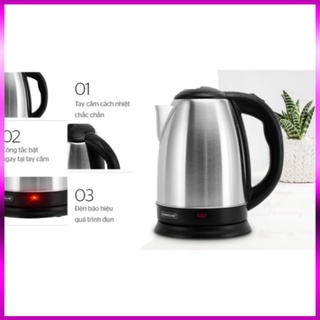 Ấm Siêu Tốc Inox - Bình Đun Siêu Tốc 1.8L