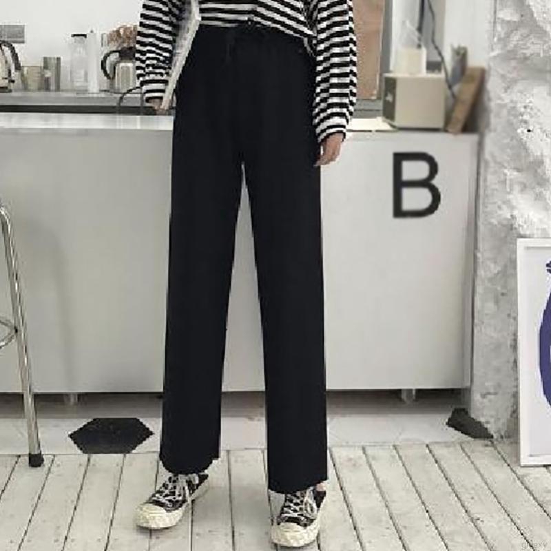 Quần dài ống rộng màu trơn trẻ trung thời trang