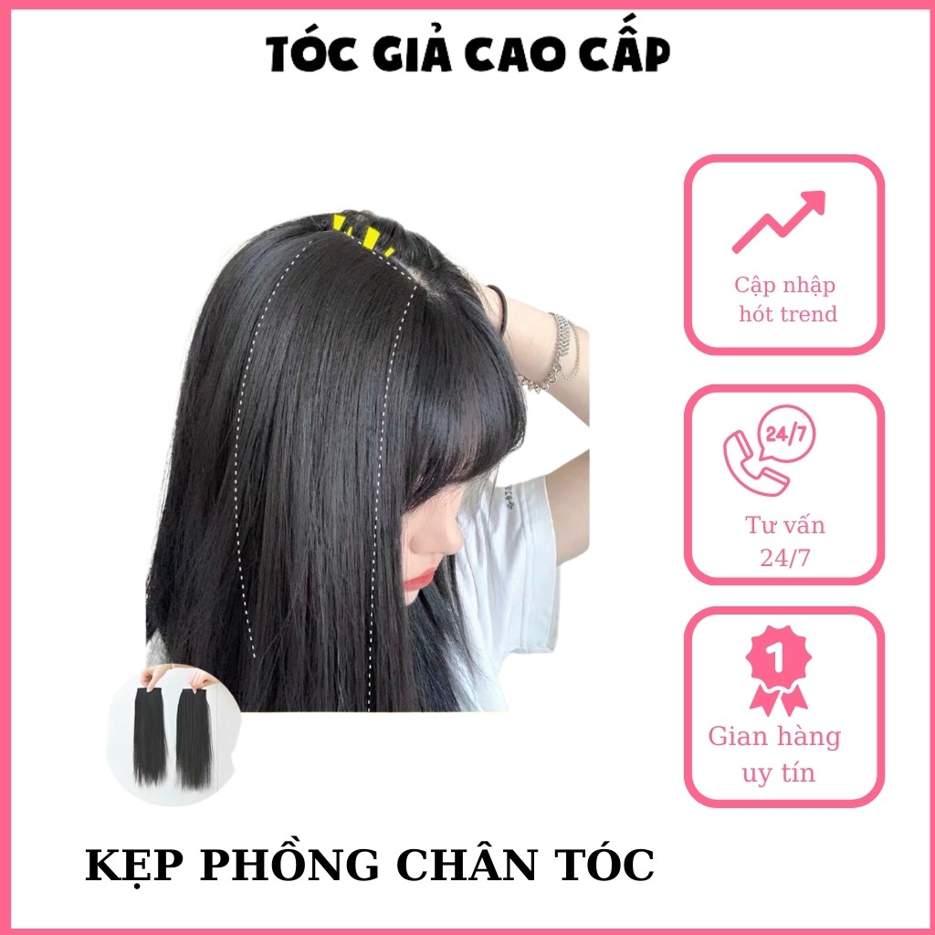 Tóc giả kẹp phồng ❤️FREESHIP❤️ kẹp phím phồng tóc 2 bên - giá 1 cặp ( gồm 2 cái 2 bên )