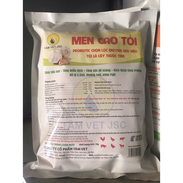 Men Cao Tỏi ( men tiêu hoá ) tăng miễn dịch sức đề kháng cho gia súc gia cầm lợn gà ngan vịt cút