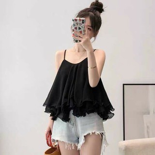 Áo 2 dây voan tầng 2 lớp - z9t