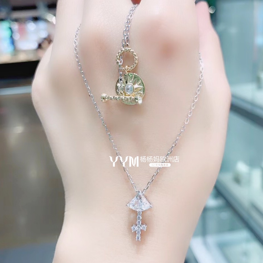 Swarovski Dây Chuyền Mặt Hình Bình Nước Cung Hoàng Đạo Thời Trang 2020 Cho Bạn Gái