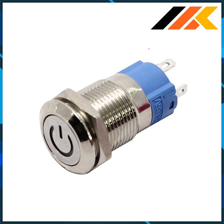Nút Nhấn Giữ Có Đèn 12V Màu Đỏ Chống Nước Phi 16 - Linh Kiện TuHu