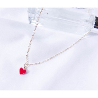 Vòng Cổ Nữ BEAUTIFUL Trái Tim Đỏ Dễ Thương