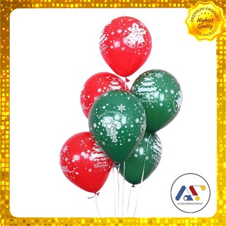 Bóng bay giáng sinh 100 quả in chữ merry christmas đủ màu