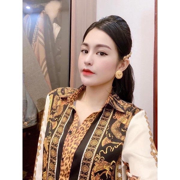 Bông tai vesec vàng phong cách sang chảnh