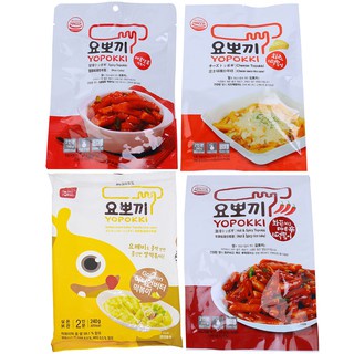 Bánh gạo topokki Hàn Quốc ăn liền Yopokki vị phô mai, cay ngọt, siêu cay, bơ hành 120g 240g - tokbokki
