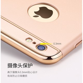Ốp lưng 3 mảnh bóng đầu Iphone 6/6s (vàng)
