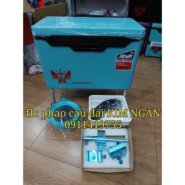 thùng câu có chân địa hình và full pát hợp kim
