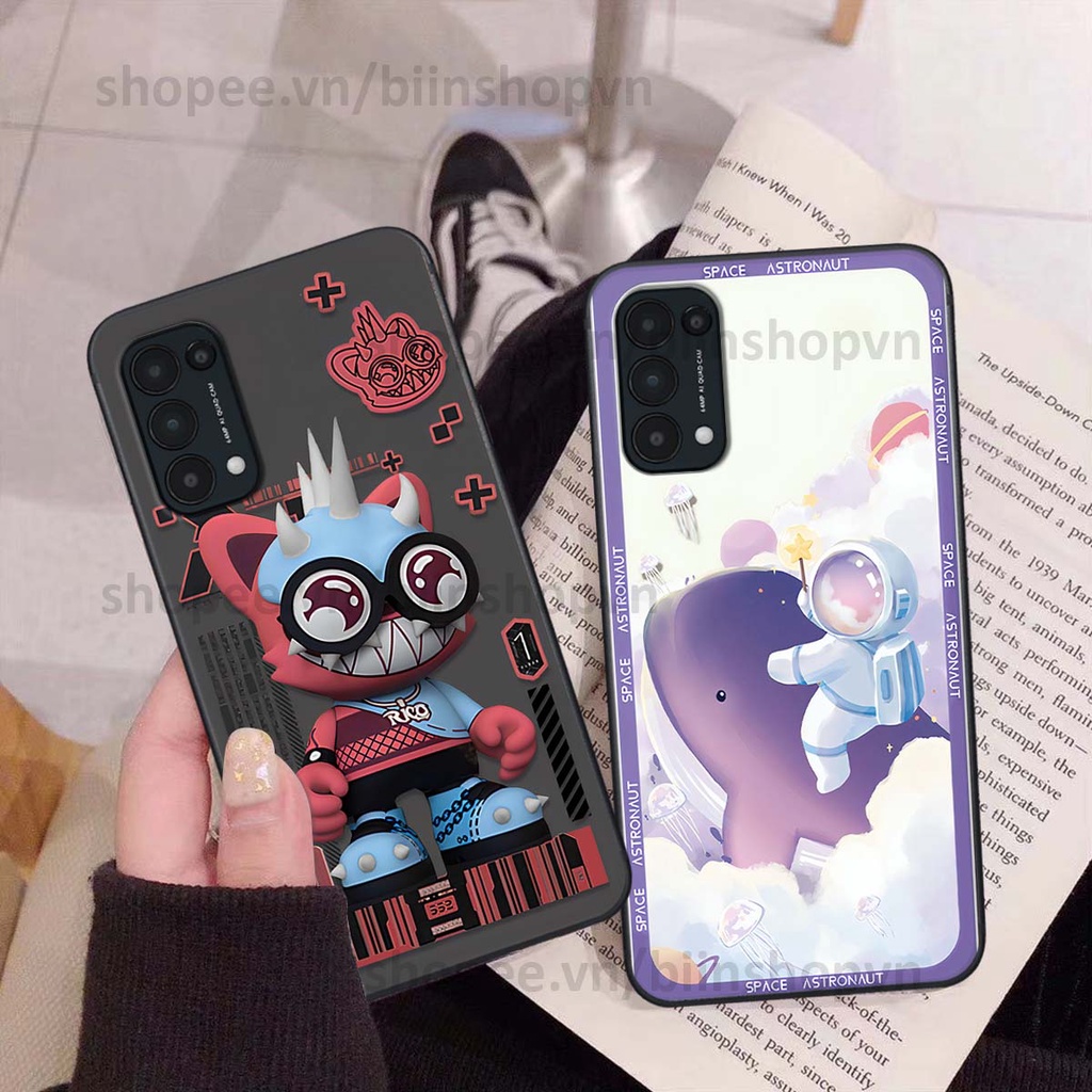 Ốp Oppo Reno5 4G / Reno5 5G / Reno 5 phi hành gia vũ trụ space.x siêu đẹp, thời trang