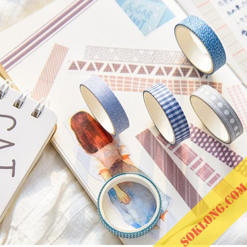 Set trang trí sổ Klong làm Bullet journal Vintage - hộp quà tặng có sticker, note, washi tape Luv 101
