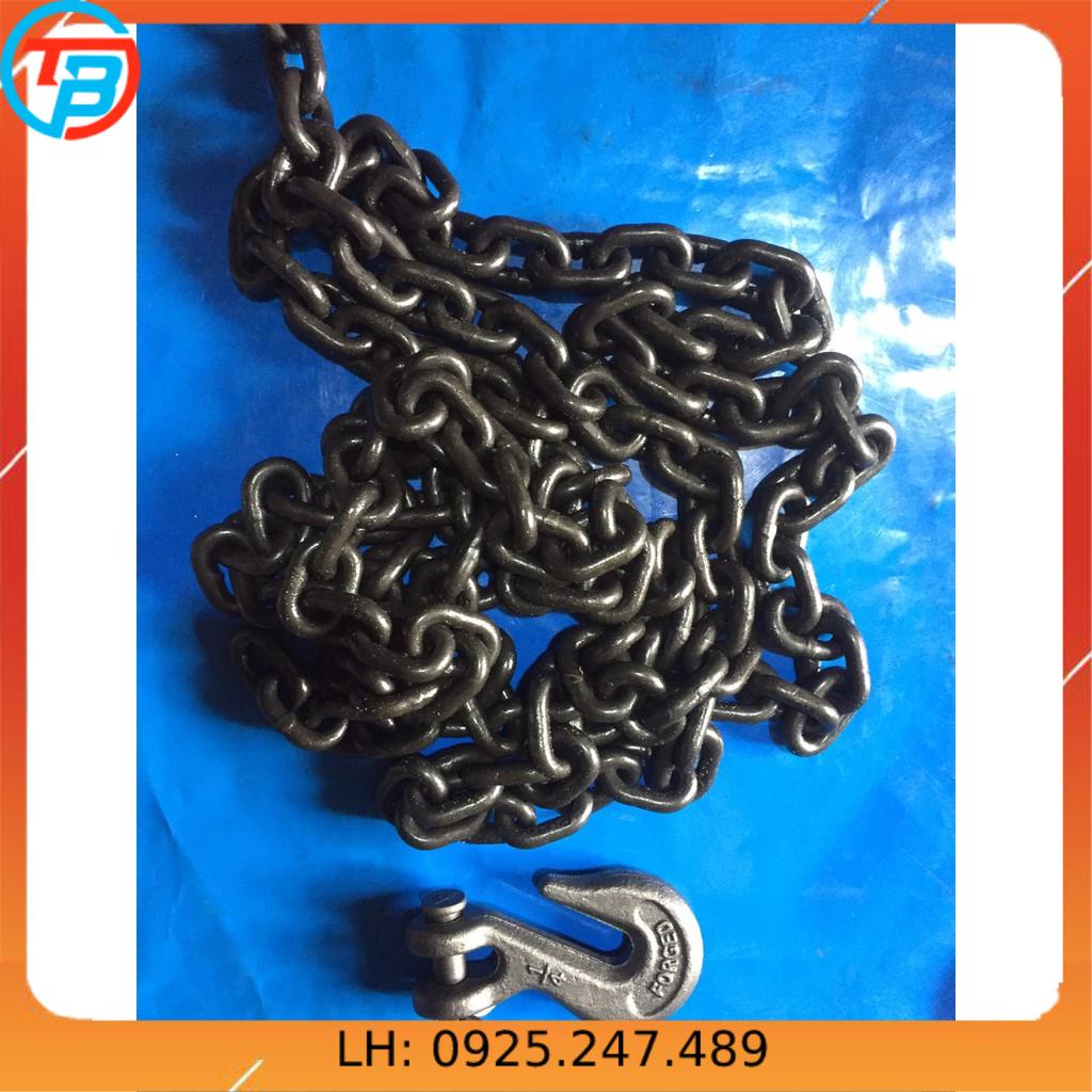 Xích quại. 2m xích quại phi 6 kèm 1móc xích. xích phi 6 chịu lực. Xích quại dành cho thợ xây lắp CÁP THÉP THỦ ĐỨC