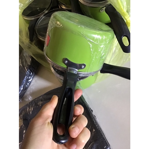 Nồi quấy bột chống dính 14cm - nồi nấu cháo cho bé dày đẹp