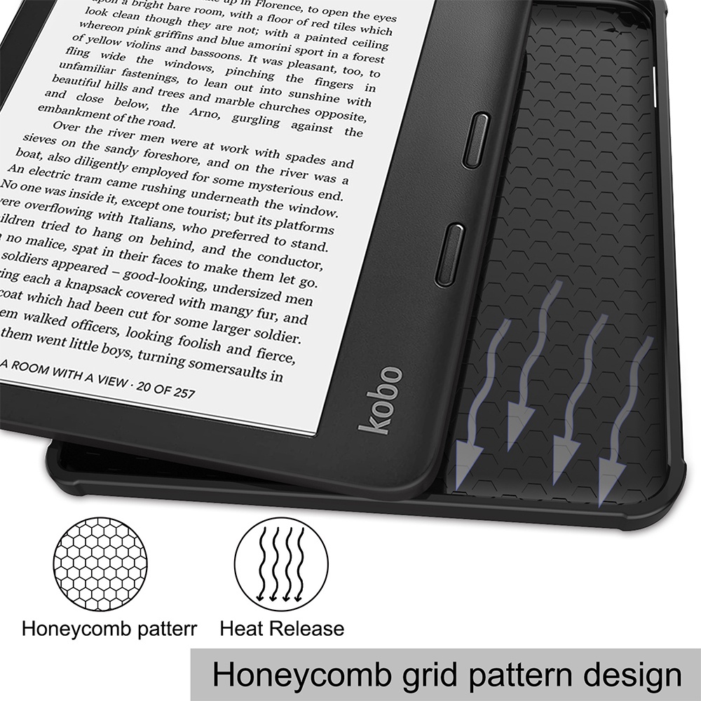 Ninki Bao Da PU Máy Kobo Libra 2 / Kobo Sage / Premium Tự Động Bật / Tắt Cho Kobo Libra 2 2021